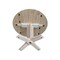International Concepts 42 in Round Drop Leaf Pedestal Table with 4 Dining Chairs in Unfinished - 5 Piece Set K-42DPT-23B-C61-4 - alternate 4